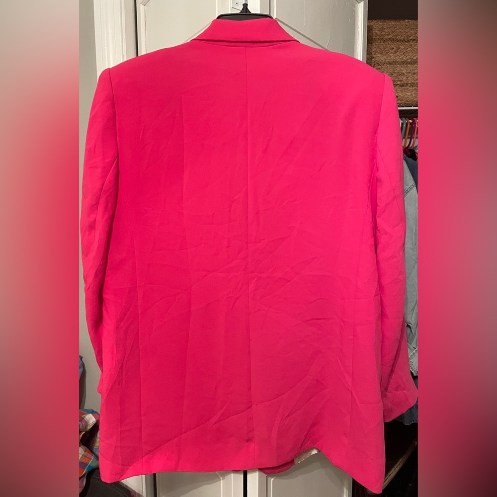 Zara Oversized Fuchsia Blazer - Picture 4 of 8